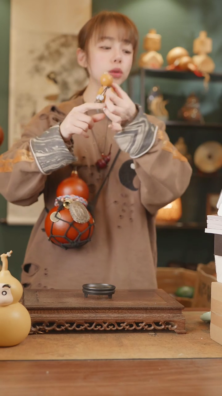 【闪购商品】324号精品天然大漆工艺防渗内胆酒葫芦~