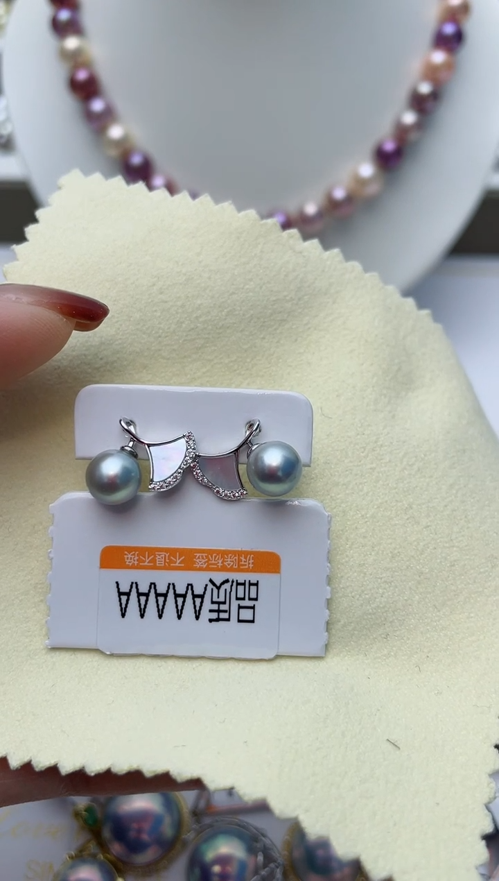 【闪购商品】海水珍珠耳饰银S925镶嵌W33