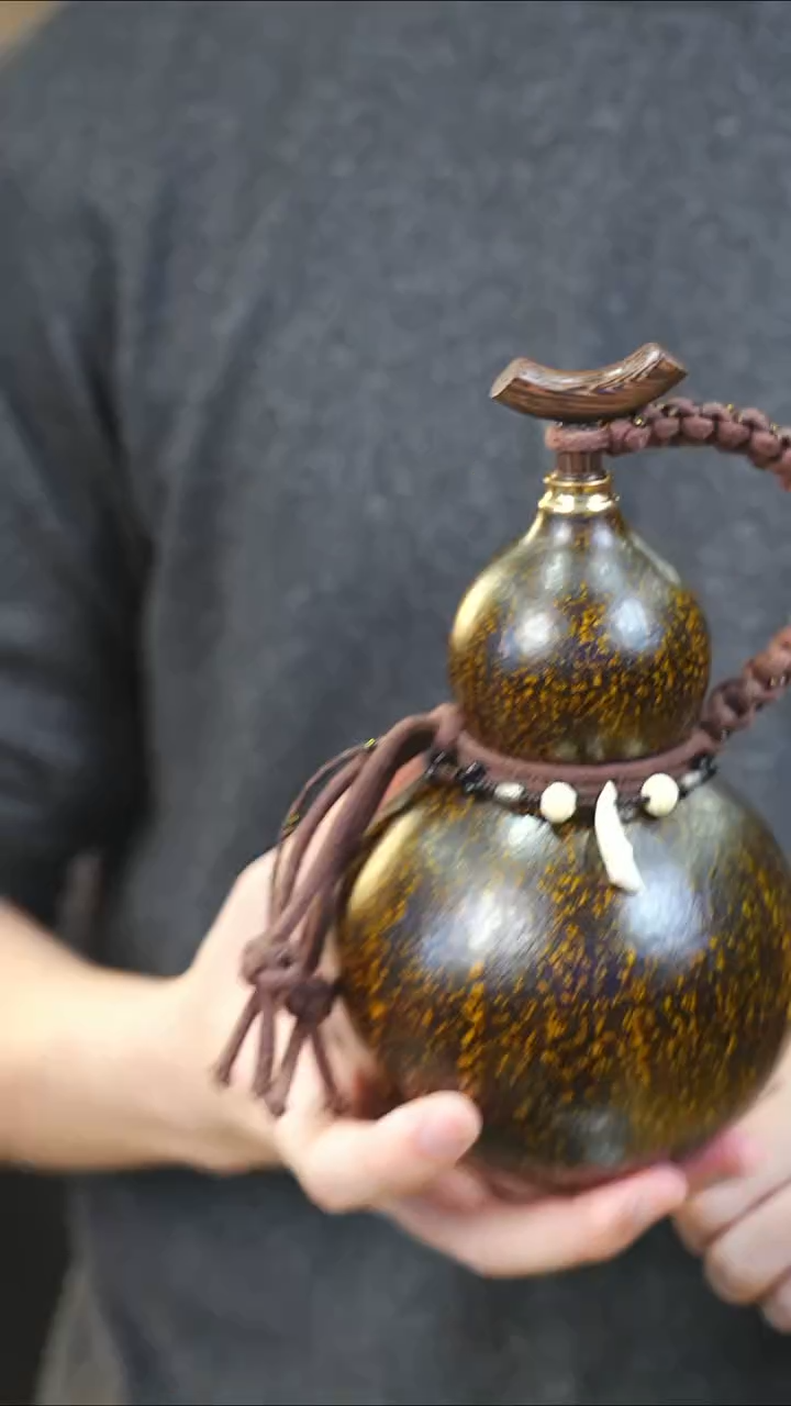 【闪购商品】XJ205大漆酒葫芦不包手串及旋转底座