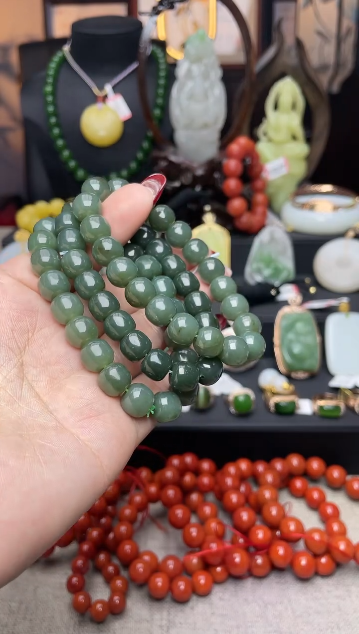 【闪购商品】和田玉手链未镶嵌手串多样性发其一c027