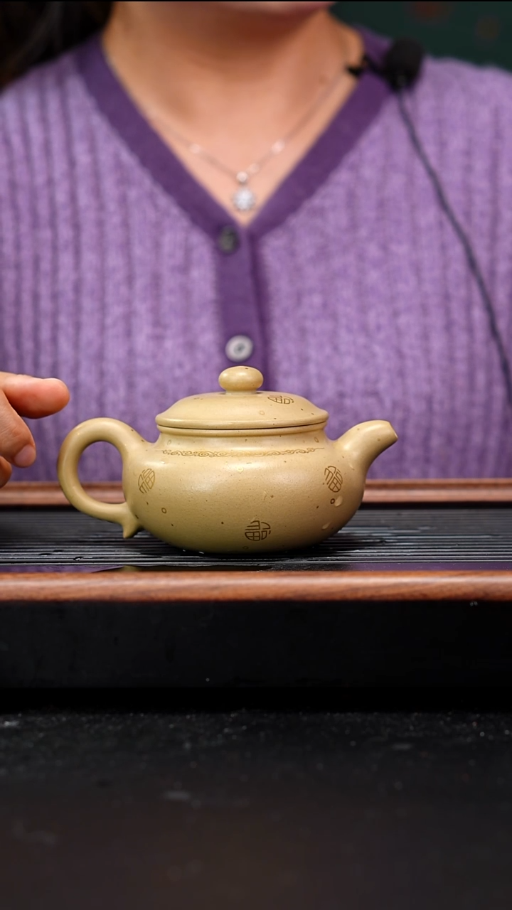 茶壶紫砂本山绿泥仿古描金230