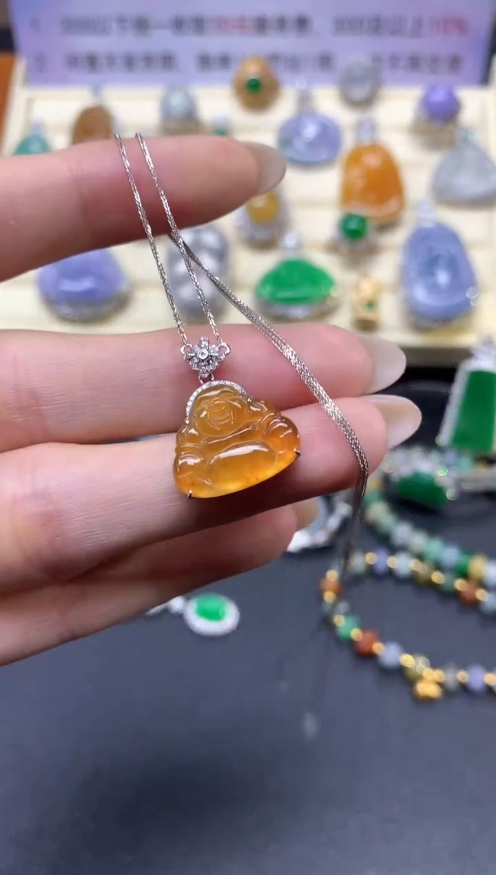 【闪购商品】翡翠套链18K金镶嵌套链|2350+235