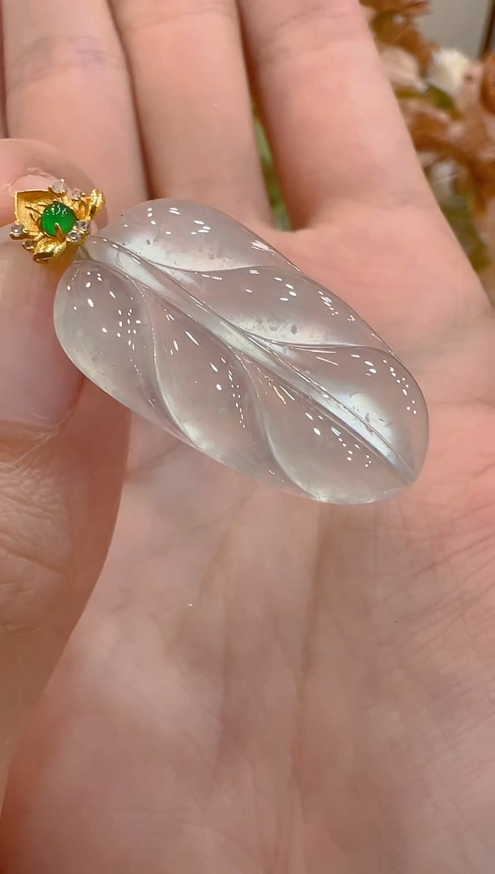 翡翠18K金镶嵌吊坠(不含链)多样性团购发一件