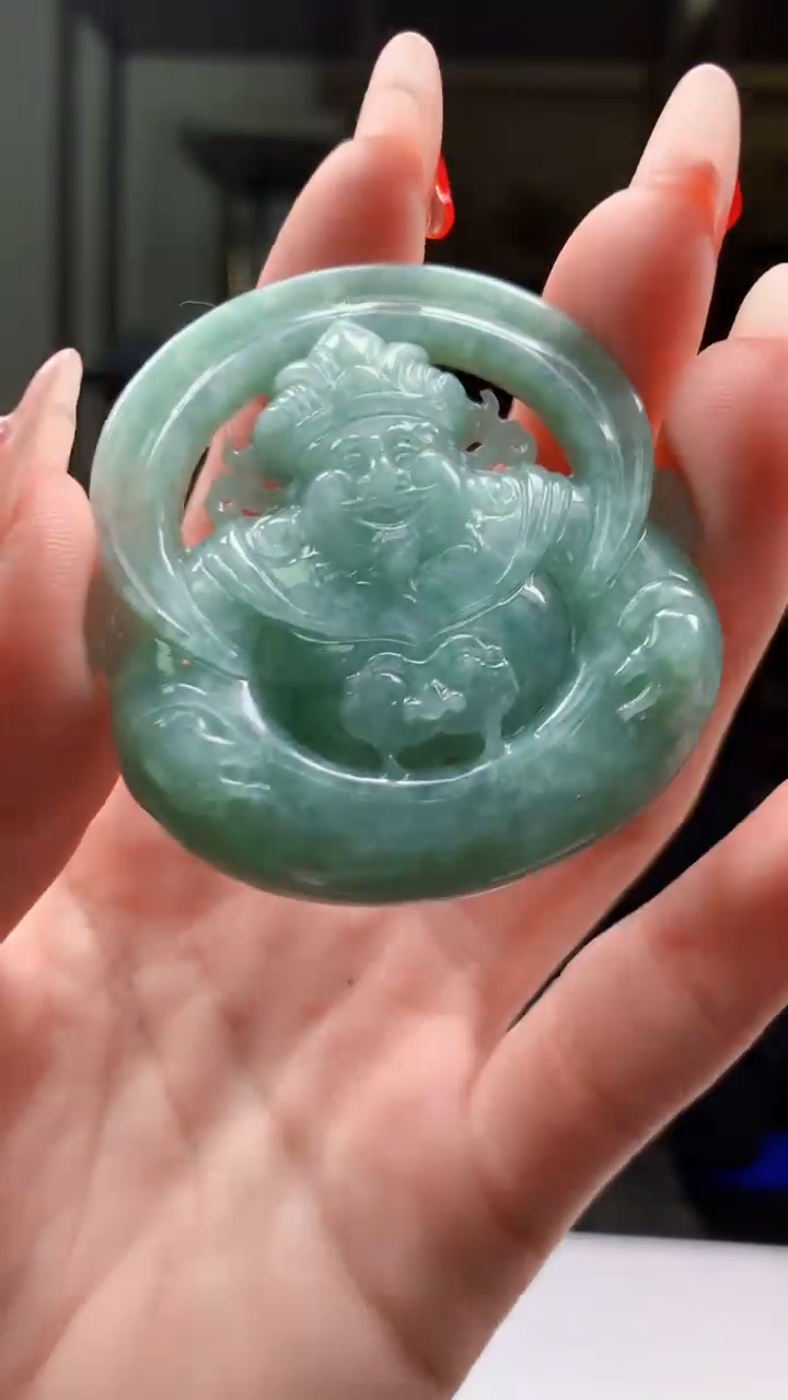 【闪购商品】定制翡翠未镶嵌1044ry-毛货挂件51