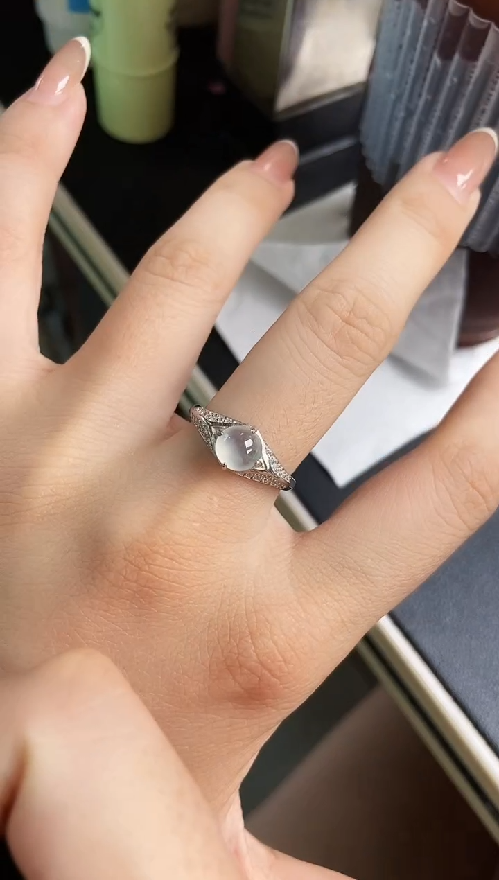 银S925镶嵌戒指翡翠21