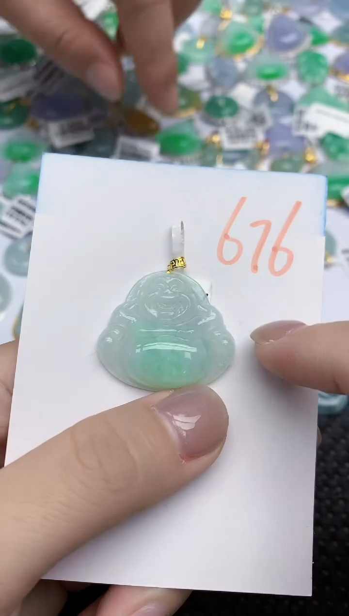 【闪购商品】翡翠颈饰18K金镶嵌天然翡翠A货