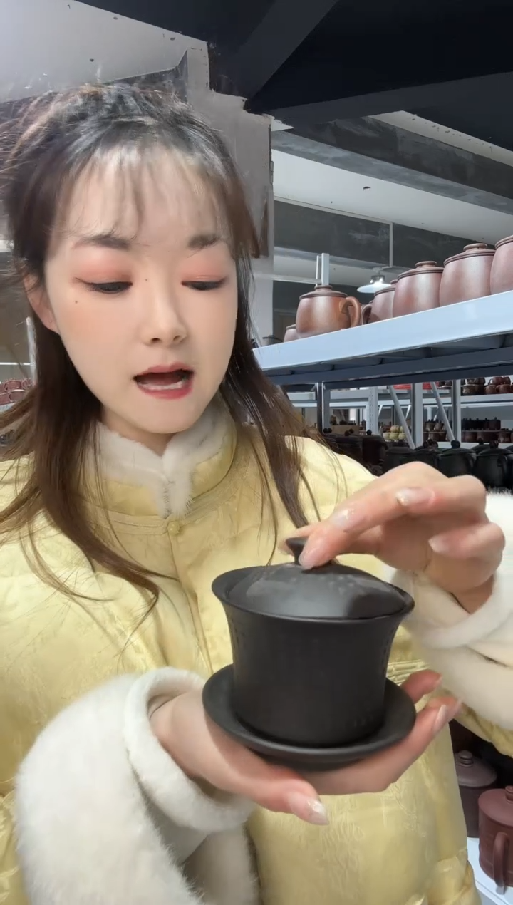 【闪购商品】紫砂盖杯紫砂盖杯石黄盖碗