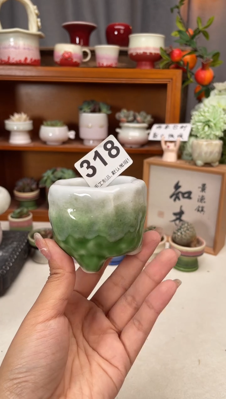 瓷片318知木小芳花盆