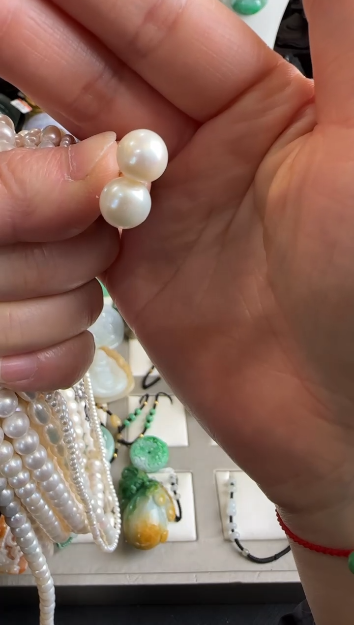 【闪购商品】淡水珍珠耳饰银S925镶嵌耳饰