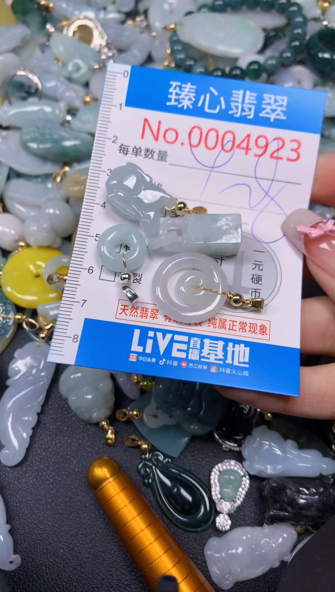 【闪购商品】翡翠颈饰未镶嵌含绳0004923