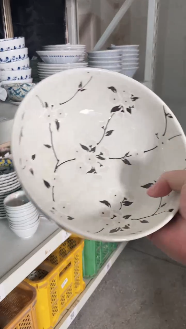 陶瓷白雪穂香 6.8英寸钵 微瑕