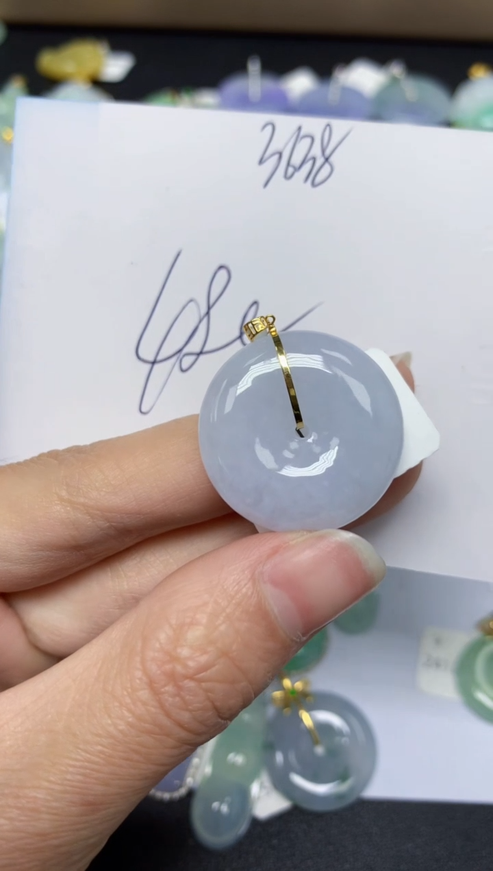 【闪购商品】翡翠颈饰18K金镶嵌 天然翡翠A货