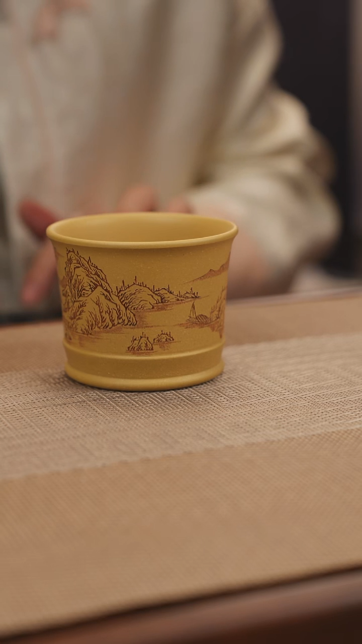 原矿黄金段山水主人杯4