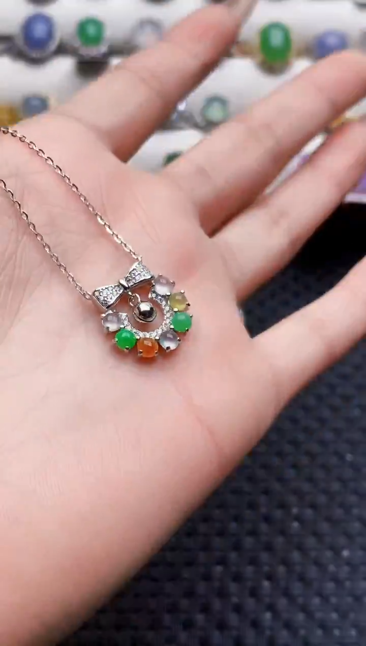 银S925镶嵌戒指翡翠6432