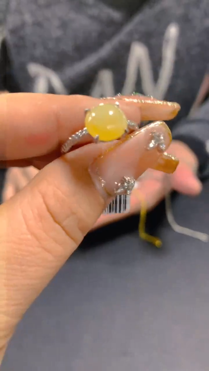 【闪购商品】翡翠戒指银S925镶嵌0682634214/多样性发一