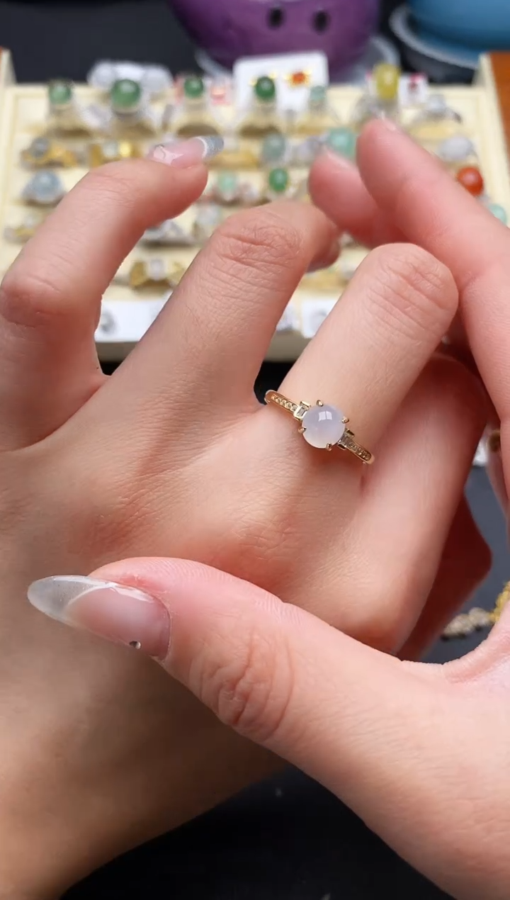 【闪购商品】翡翠戒指银S925镶嵌111111111+10