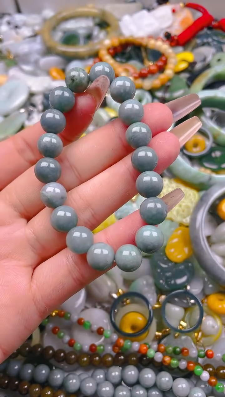 【闪购商品】翡翠颈饰未镶嵌10MM/E/翡翠A货一图一物