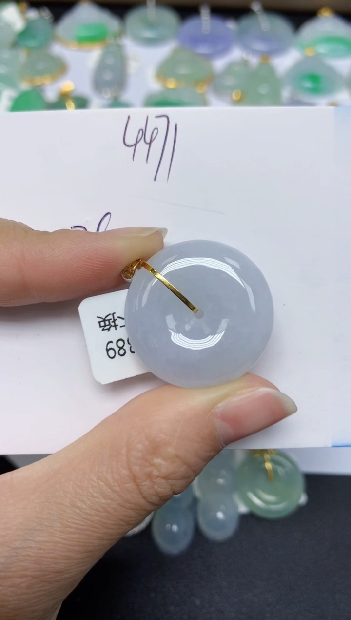 【闪购商品】翡翠颈饰18K金镶嵌 天然翡翠A货