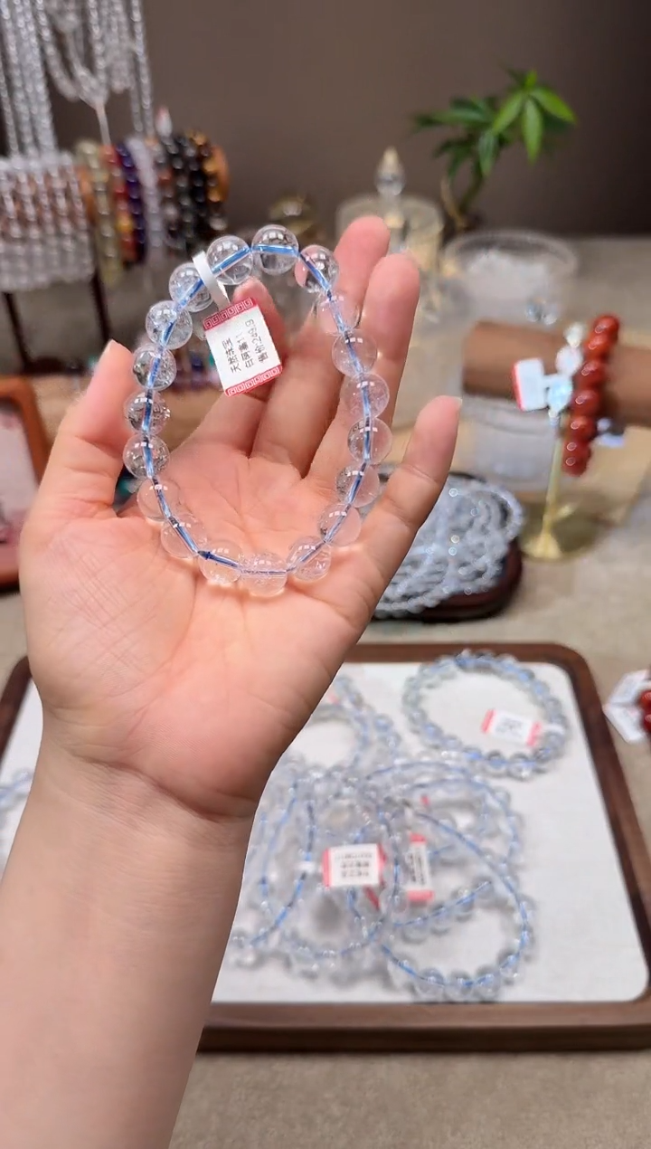 水晶手串未镶嵌11m白阿塞