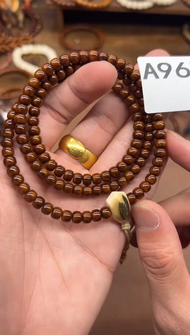 手串紫金鼠A967 咖皮5*6鼠尖纯肉脖挂 微直切