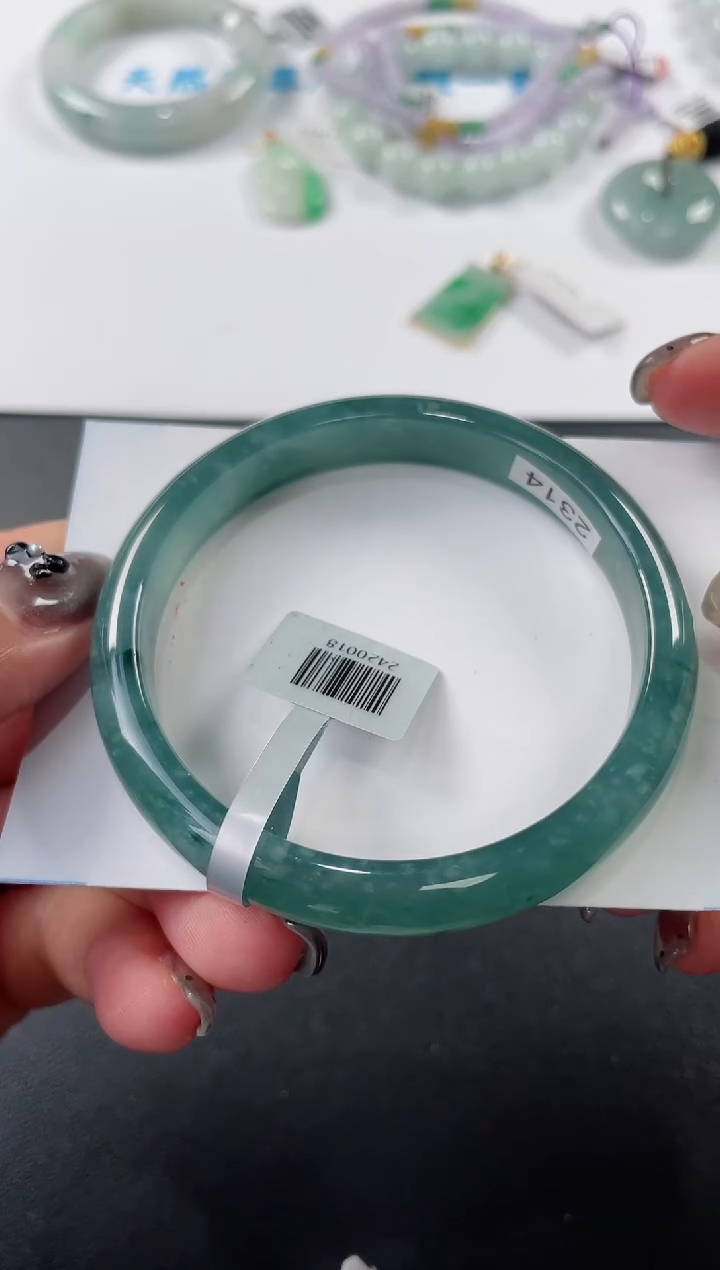 未镶嵌手镯翡翠基地发货H2774 56+