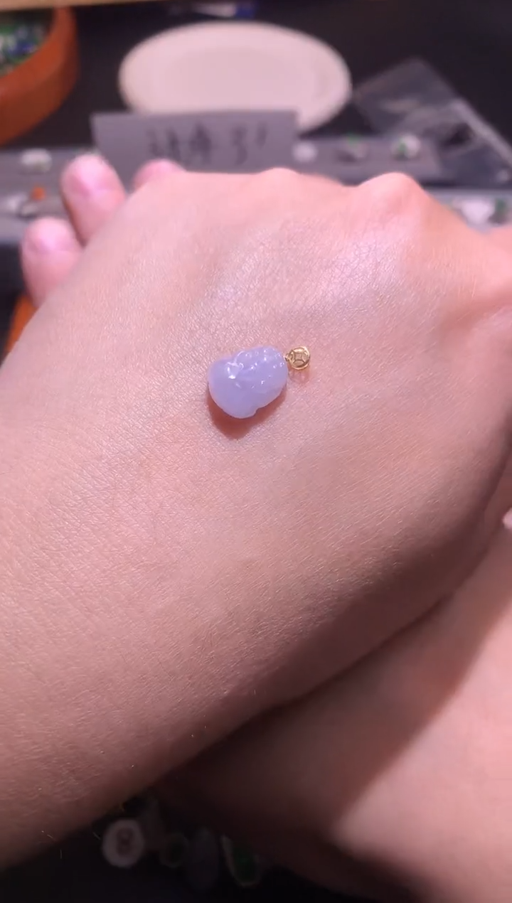 【闪购商品】翡翠吊坠(不含链)18K金镶嵌1