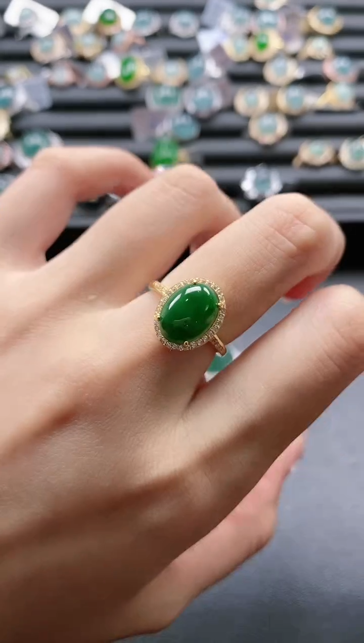 【闪购商品】翡翠戒指银S925镶嵌51511