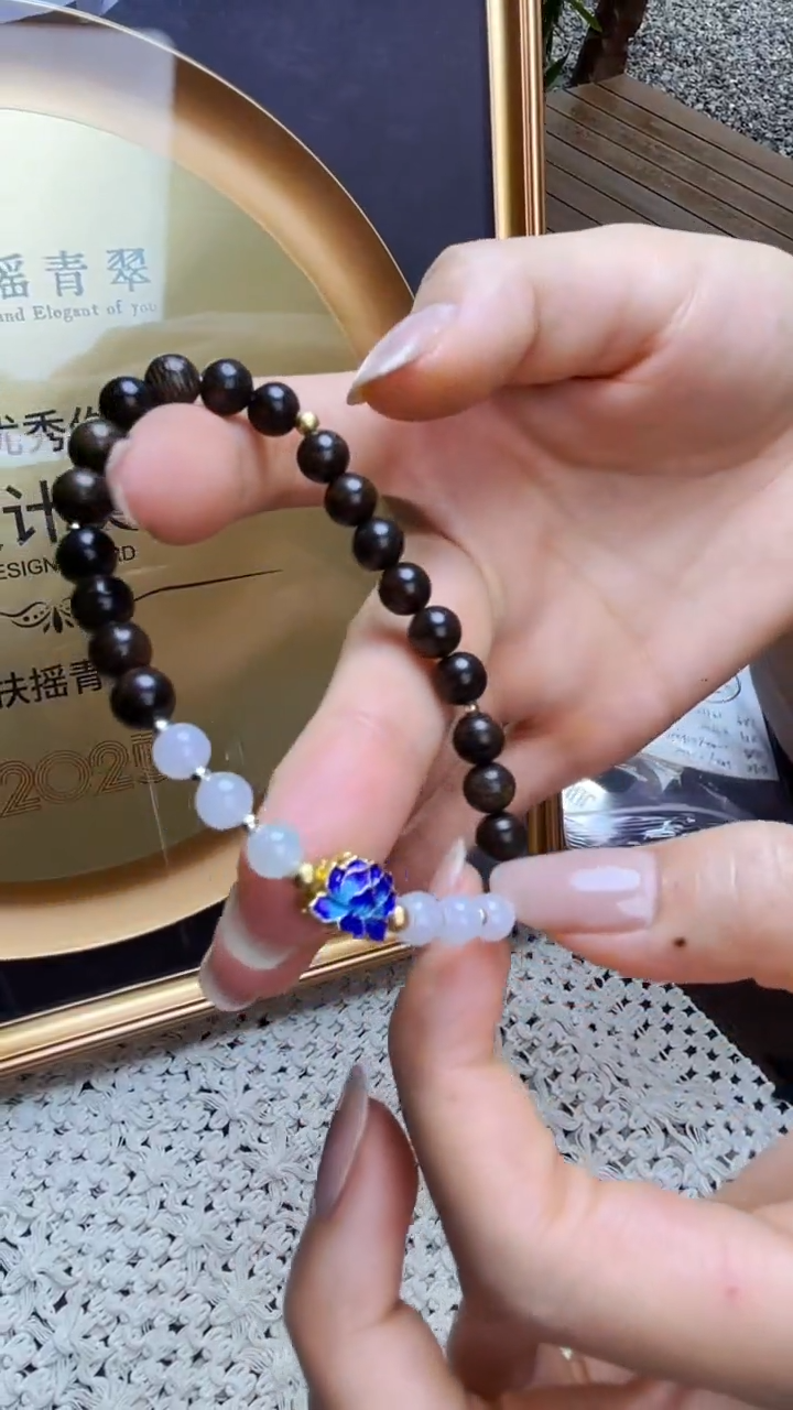 未镶嵌手串翡翠定制珠串