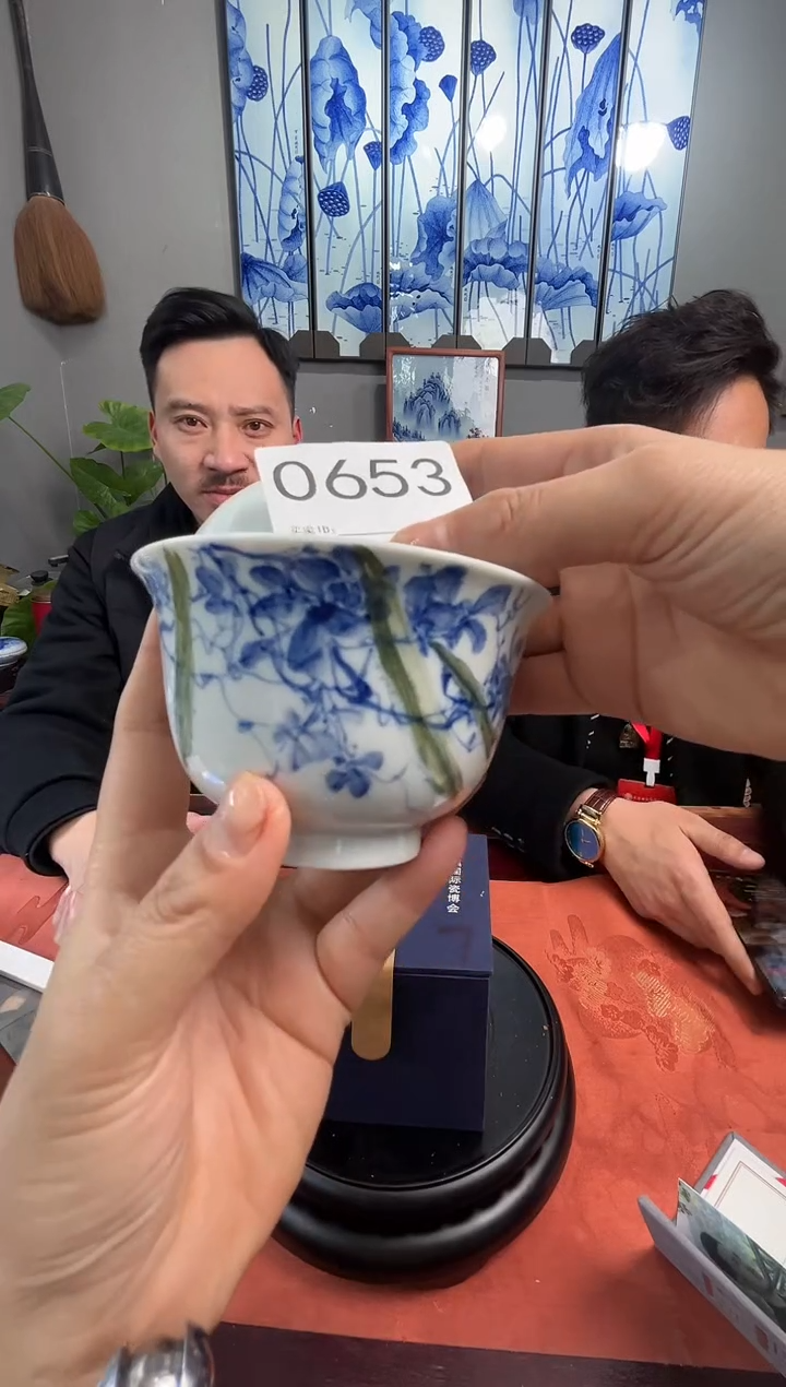 【闪购商品】瓷片景德镇陶瓷二才盖碗653