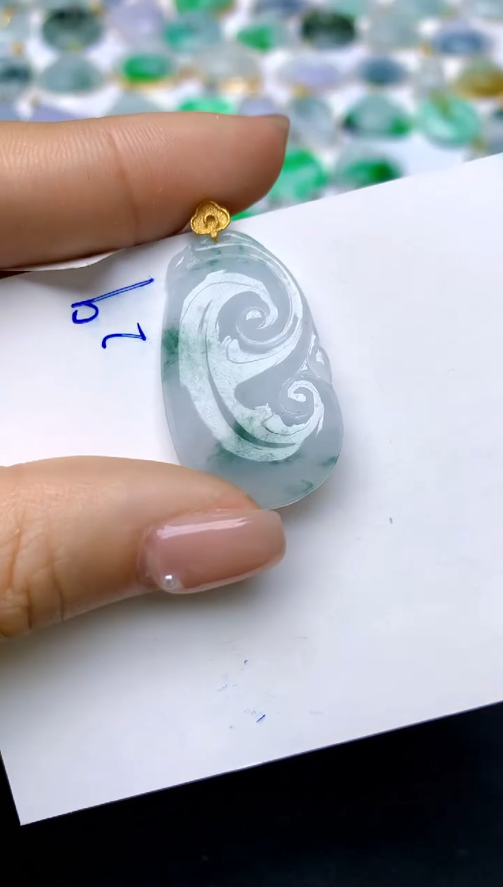 【闪购商品】翡翠颈饰18K金镶嵌29天然A货翡翠