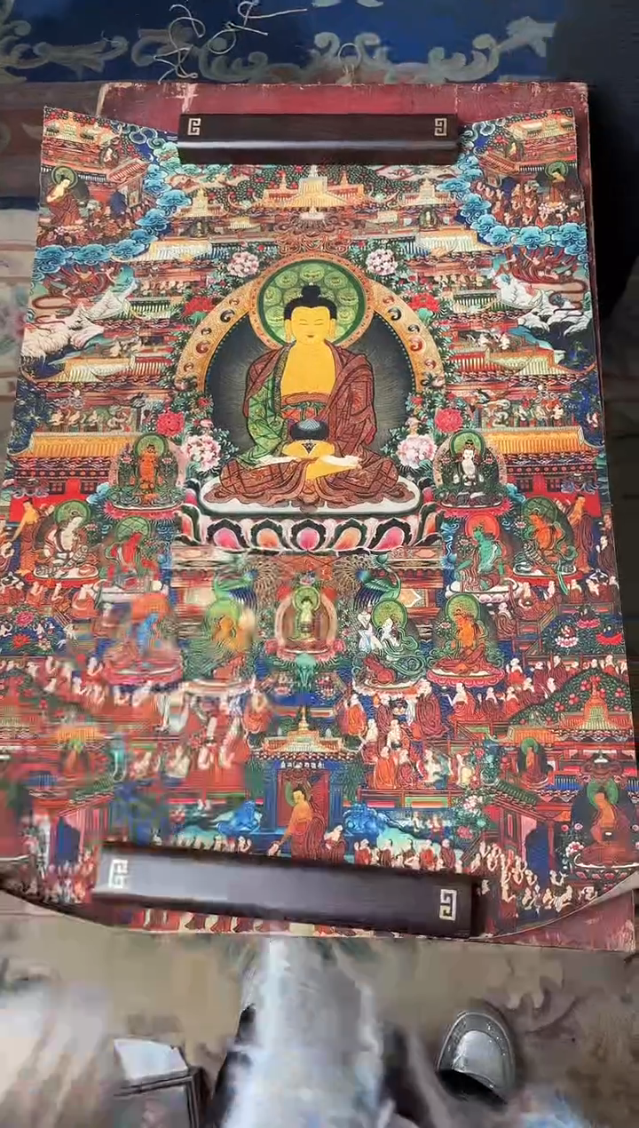 卷轴画龙妹的唐卡