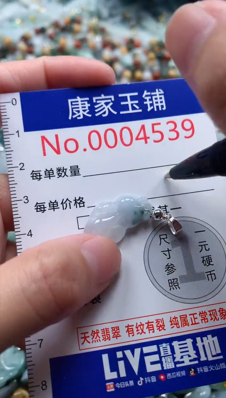 翡翠未镶嵌吊坠(不含链)4539