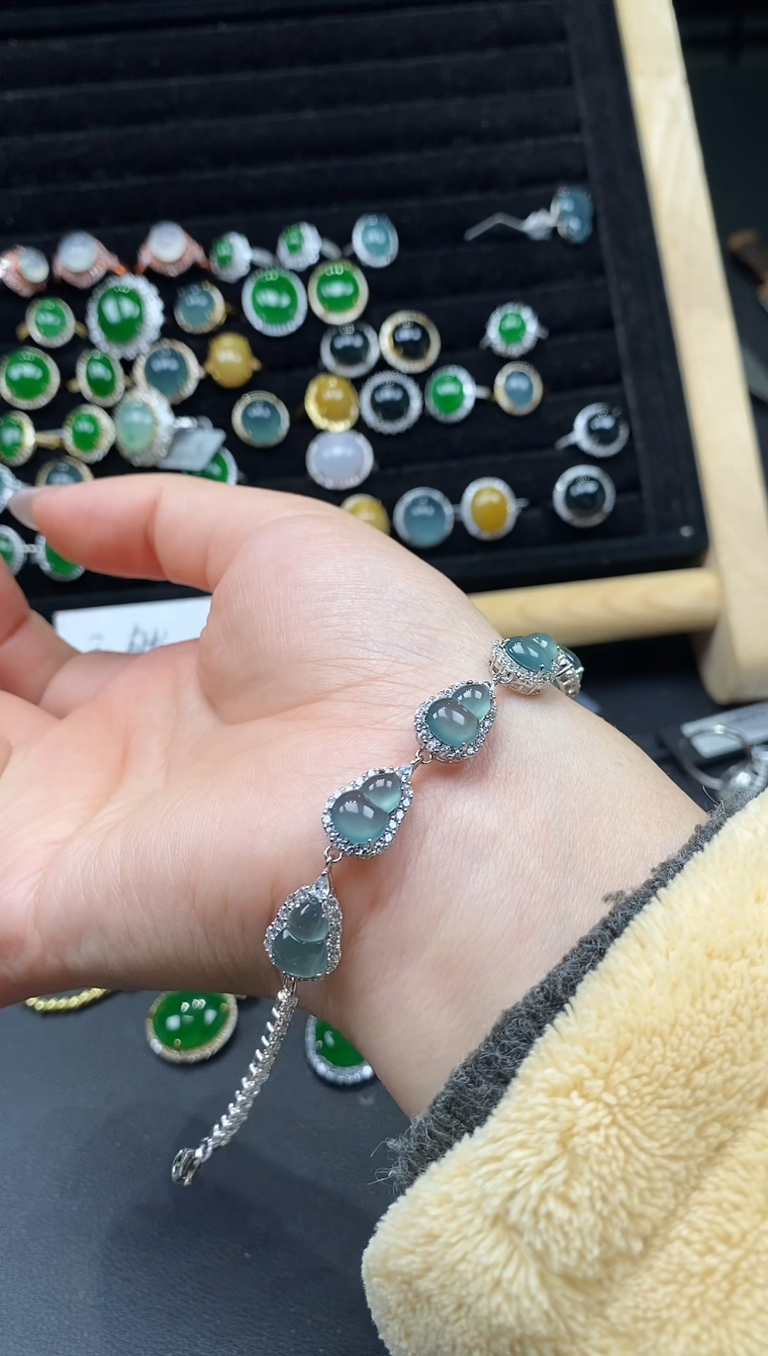 银S925镶嵌戒指翡翠111