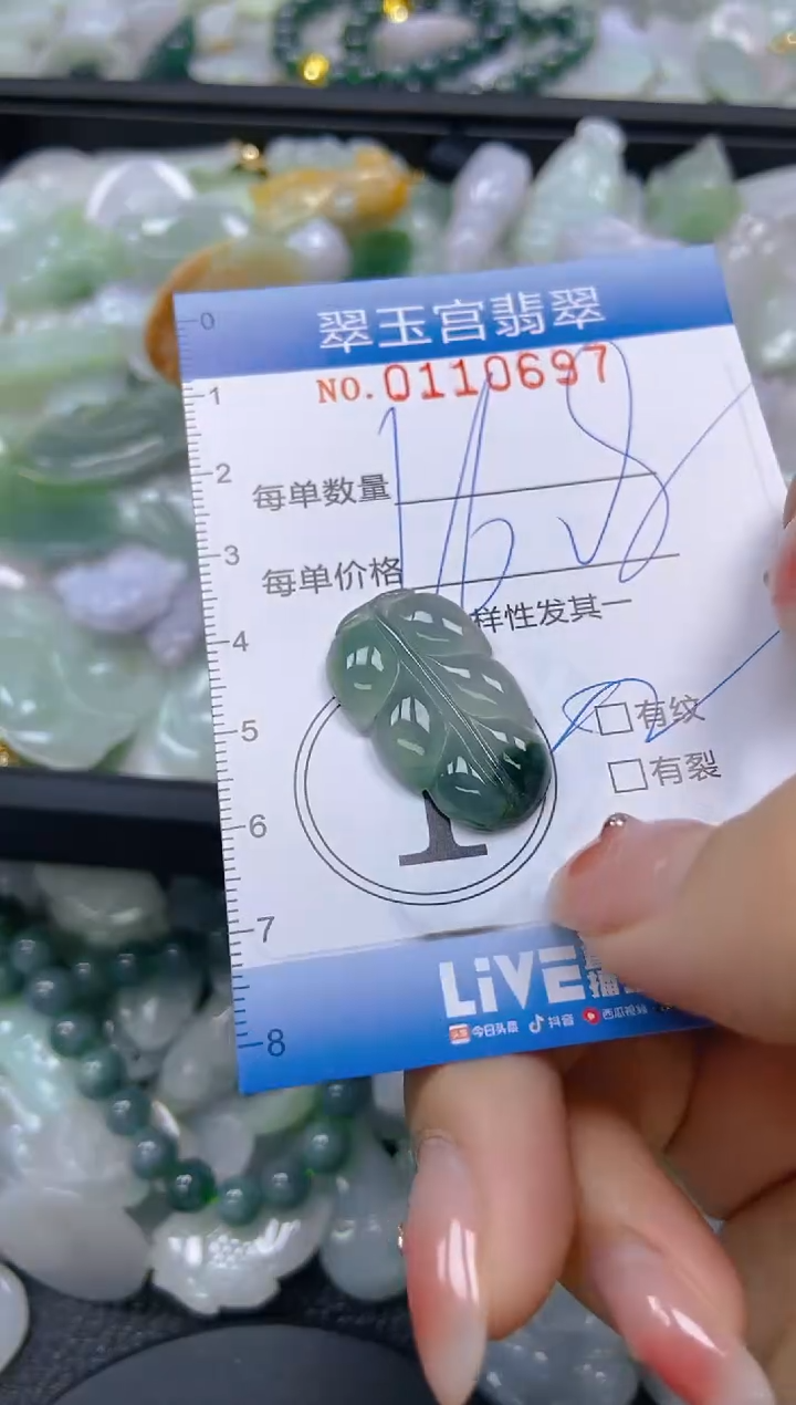 翡翠未镶嵌颈饰闪购0110697