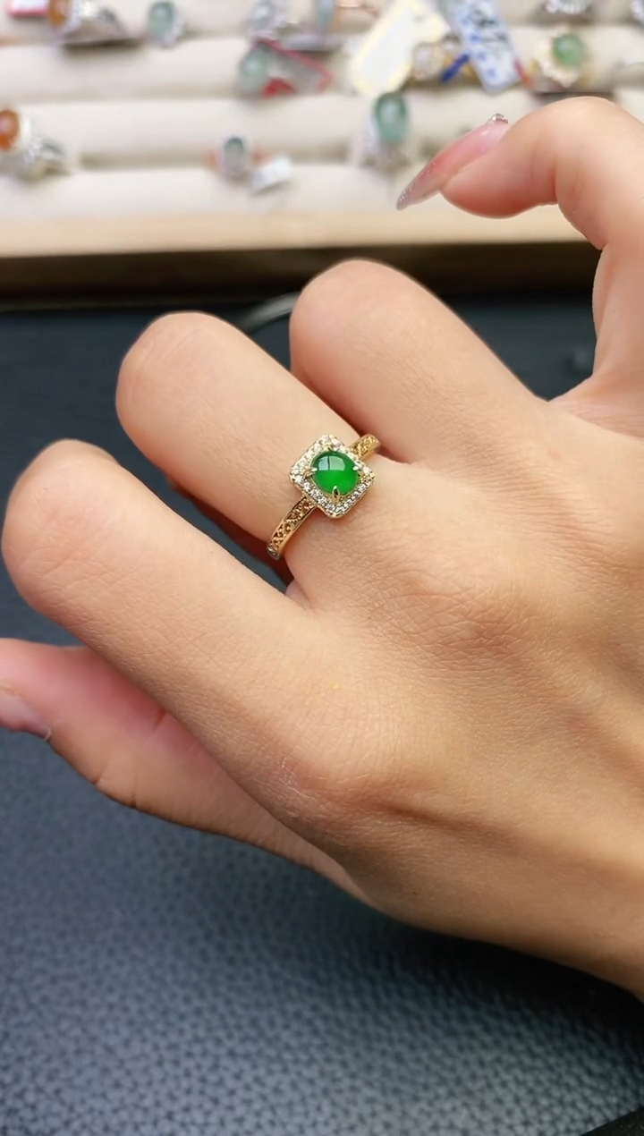 【闪购商品】翡翠戒指银S925镶嵌1111