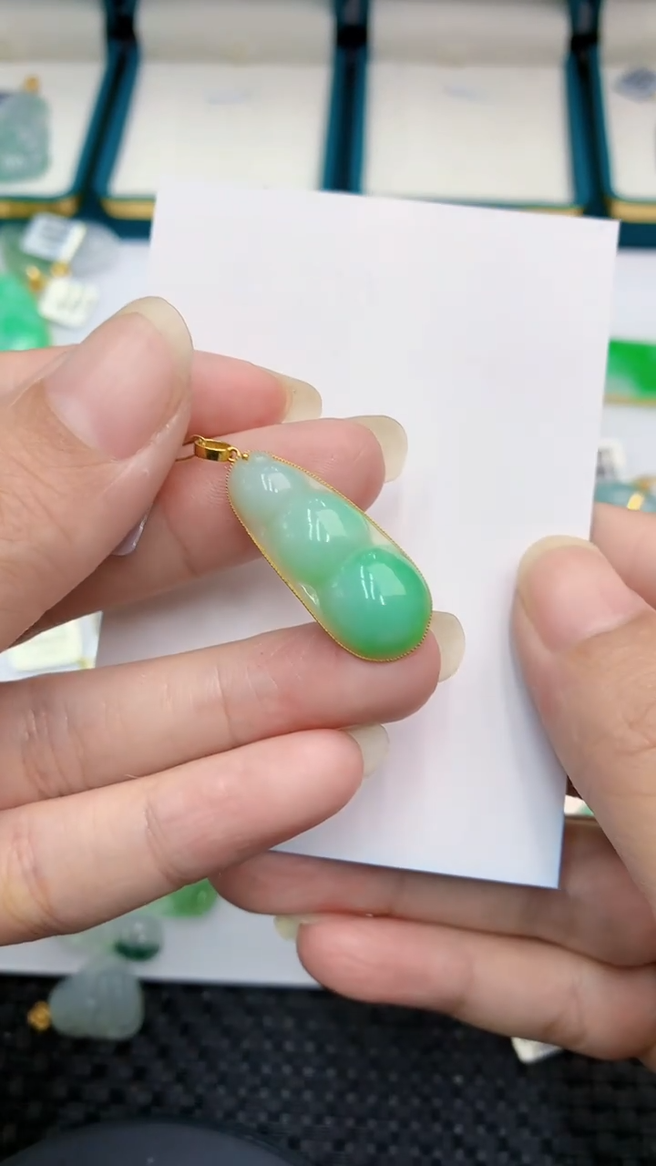 【闪购商品】翡翠颈饰18K金镶嵌            8