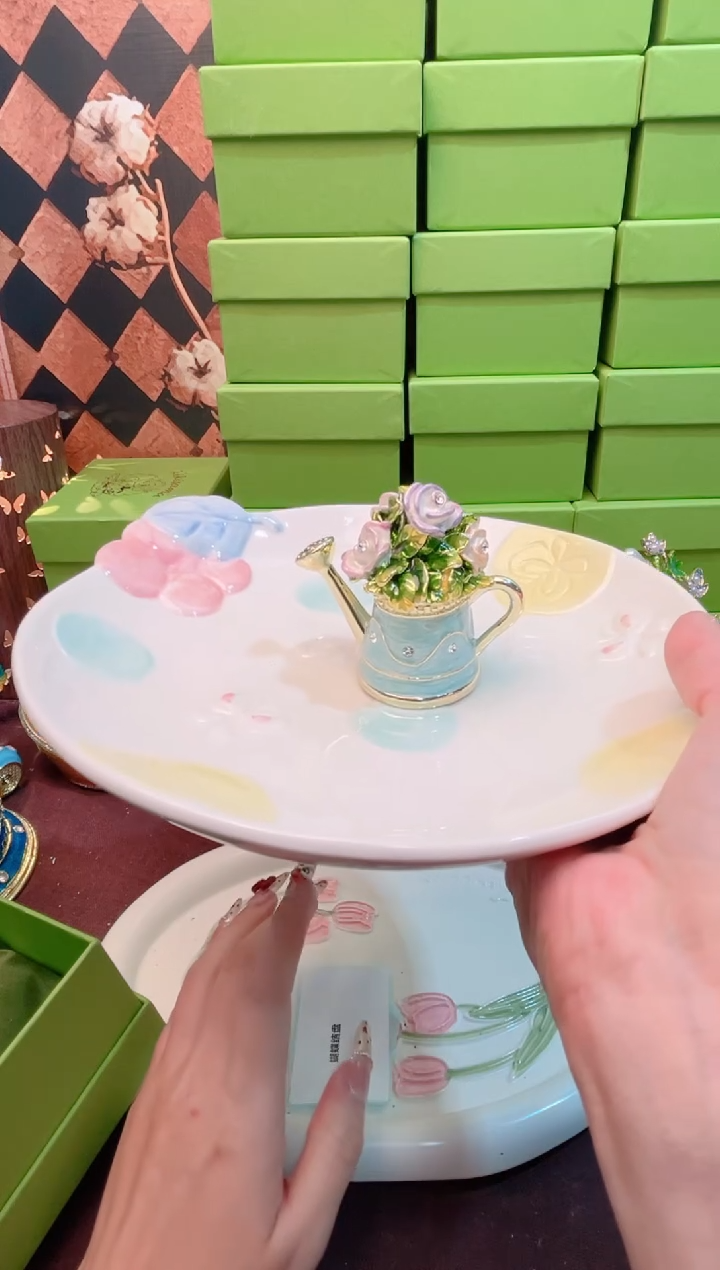 锌合金珐琅首饰盒默认微瑕拆盒不退～