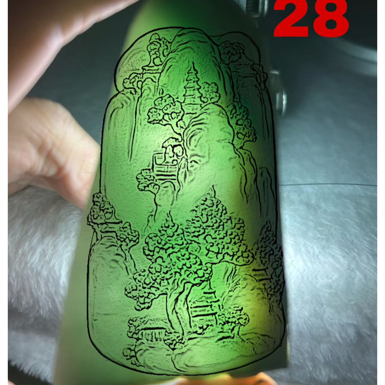 天然A货翡翠包工包料011728