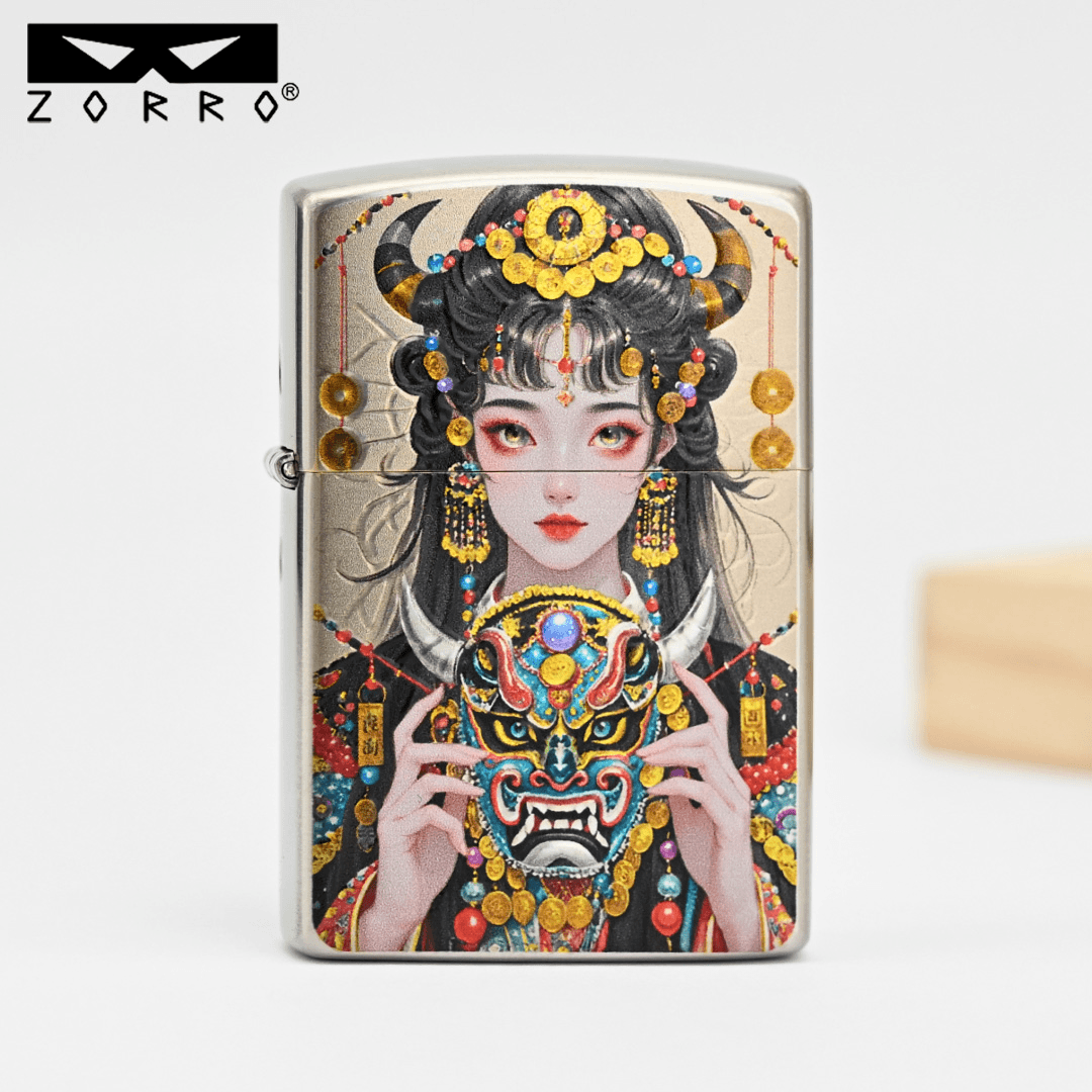 扎基拉姆打火机白钢（配官方礼盒）L