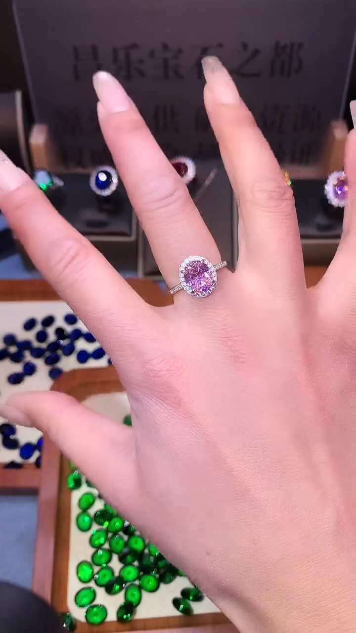 银S925镶嵌戒指碧玺.......