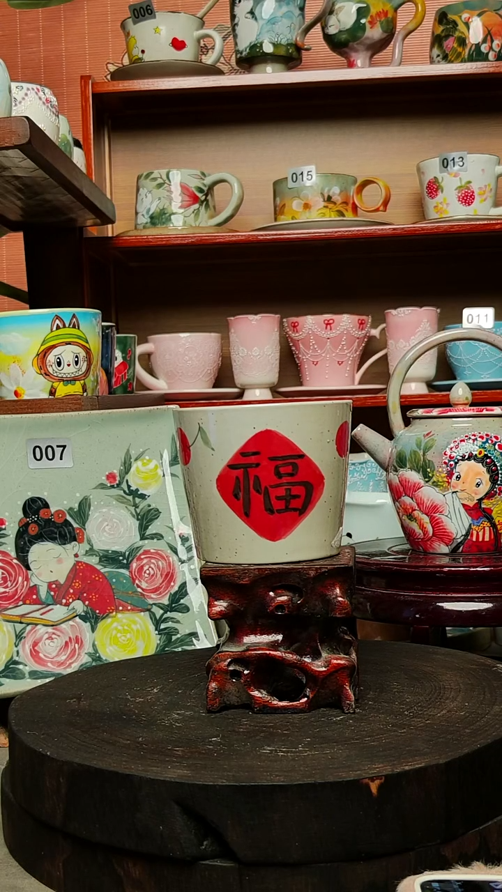 摆件陶景德镇手绘创意陶瓷有瑕