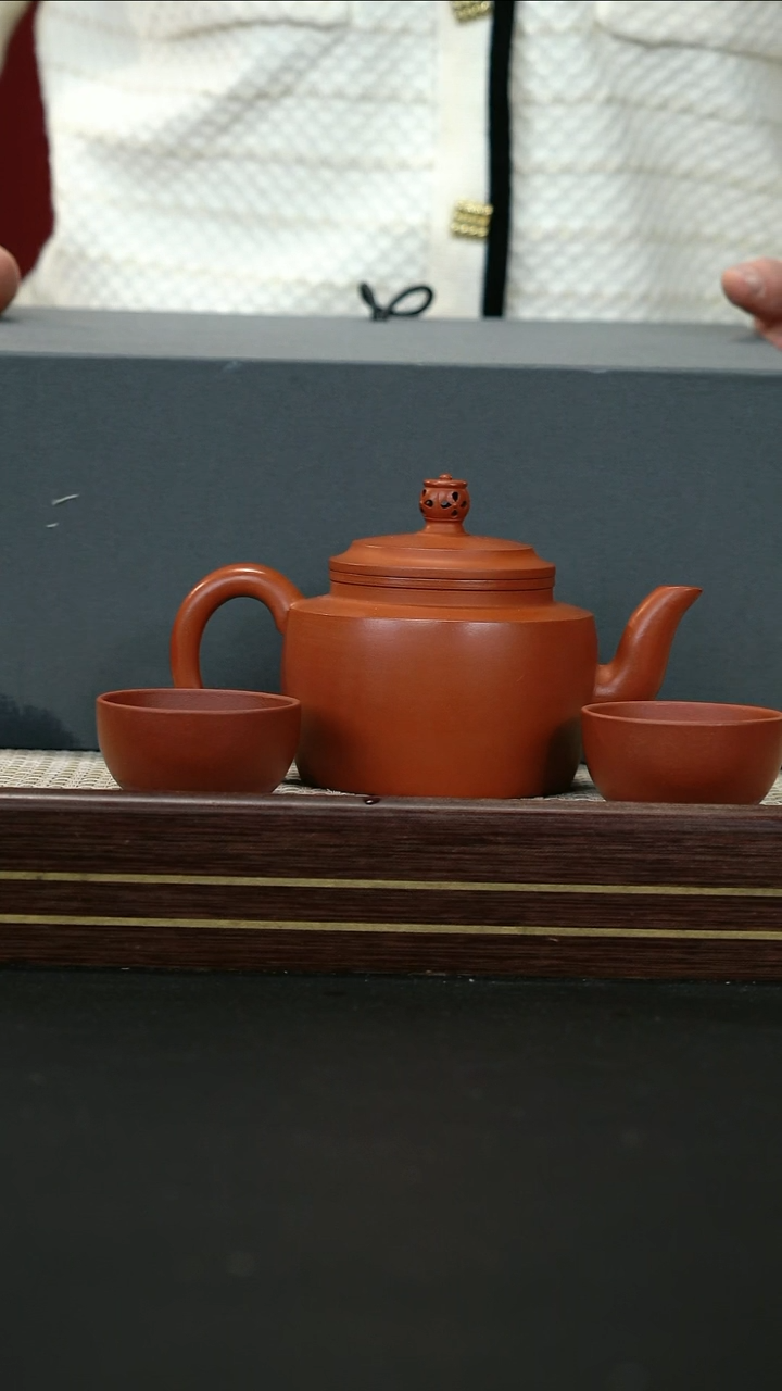 茶壶紫砂124号 DZ 朱泥 禅莲 宫灯套组