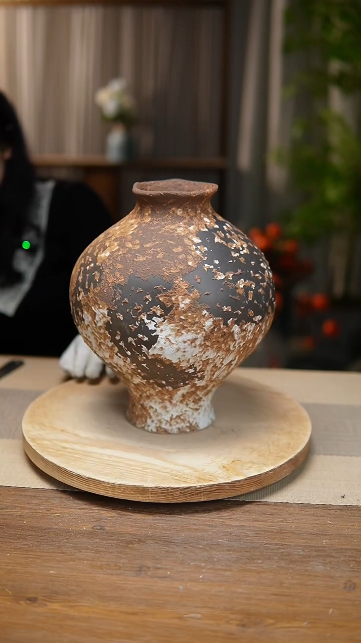 【闪购商品】陶瓷      花器诧寂棕灯笼