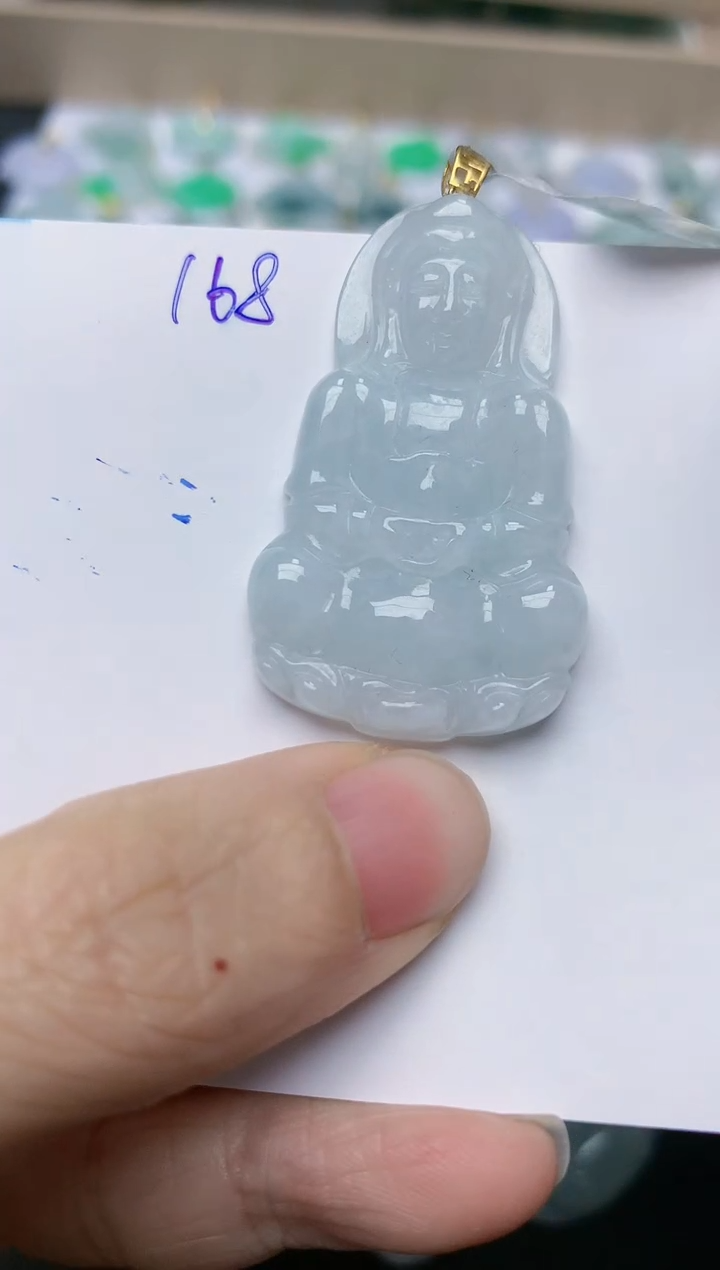 【闪购商品】翡翠颈饰18K金镶嵌天然翡翠A货    