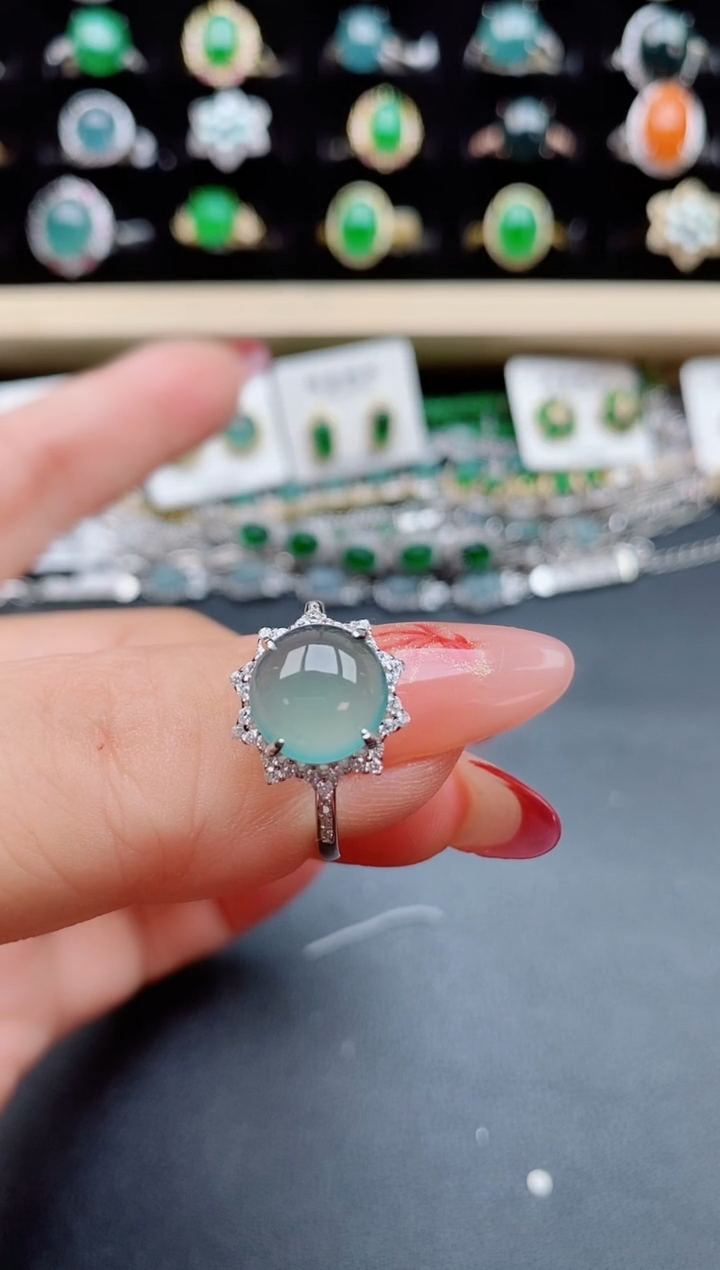 【闪购商品】翡翠戒指银S925镶嵌321321