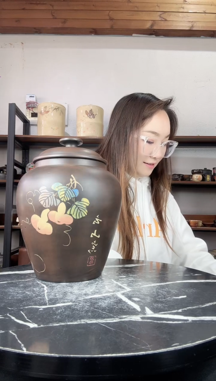 【闪购商品】罐微瑕精磨彩填醒茶罐