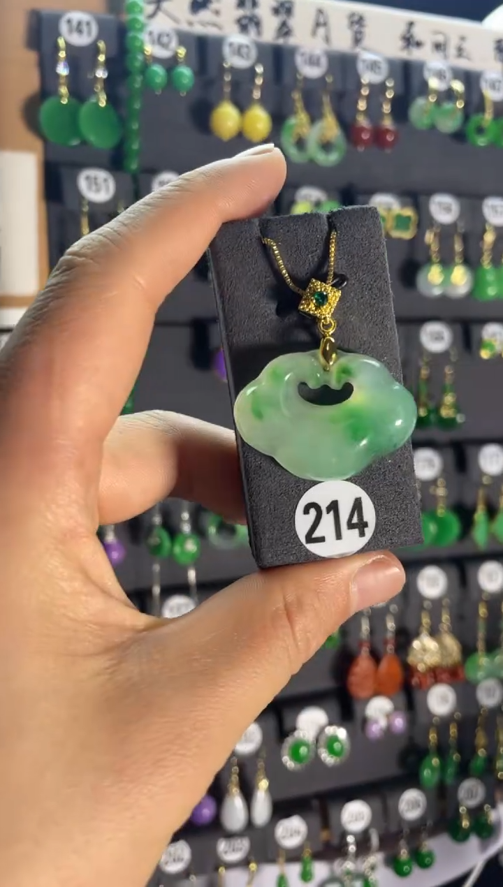 【闪购商品】翡翠颈饰银S925镶嵌214.....