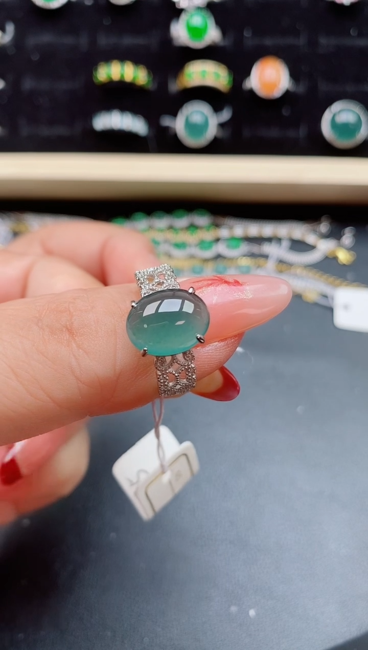 【闪购商品】翡翠戒指银S925镶嵌32321