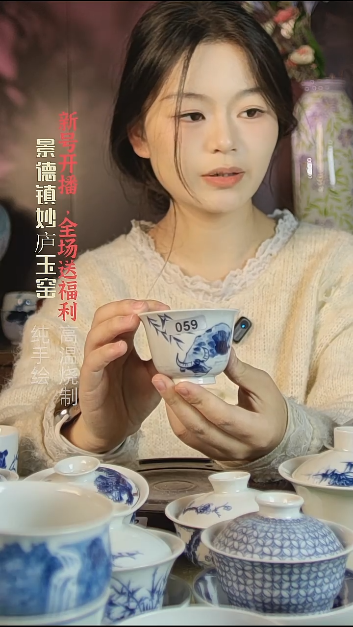 盘陶妙庐玉窑铃铛杯059