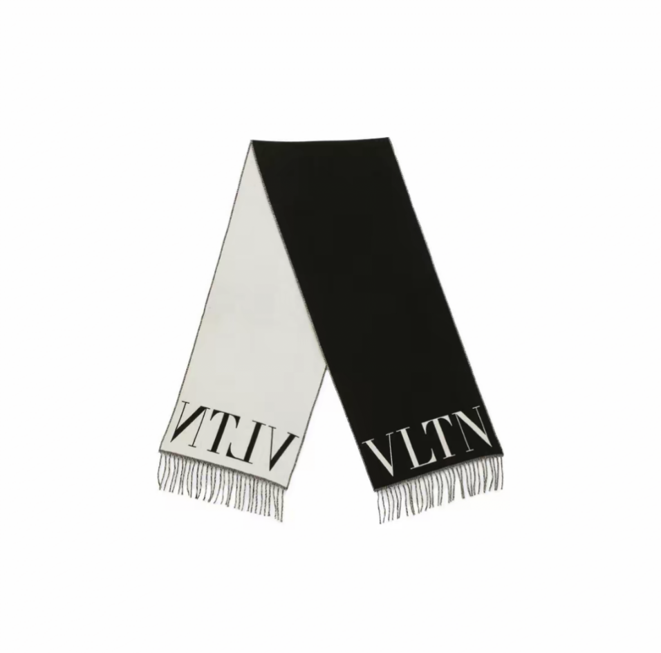 全新未使用 Valentino/华伦天奴 时尚字母logo双面围巾 WAC20059